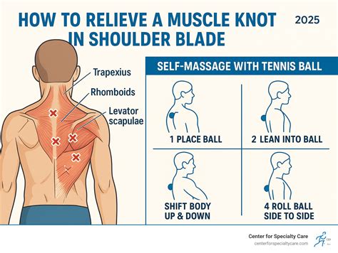 How to relieve a muscle knot in shoulder blade: #1 Ultimate