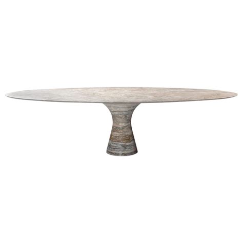 Oval Marble Dining Table at 1stDibs