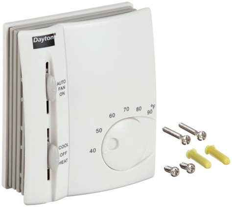 DAYTON, Heat and Cool, Manual, Low Voltage Thermostat - 1UHE6|1UHE6 ...