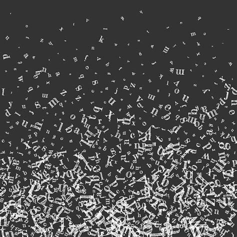 Premium Vector | Scattered letters of latin alphabet white chalk