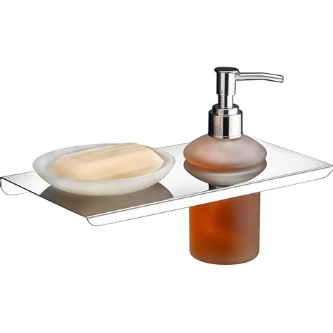 eonic Stainless Steel Soap Dish Holder with Liquid Soap Dispenser for ...