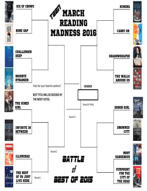 Fillable Online Teen Bracket - Flat River Community Library Fax Email ...