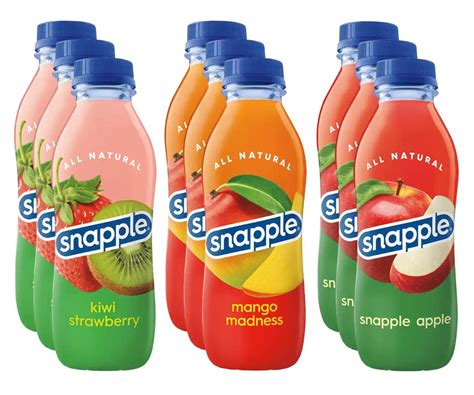 Buy Snapple Juice Drink Variety Pack, All Natural, 16 fl. oz. - 9 Count ...