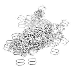 Buy 100Pcs Silver 8-Shaped Lingerie Adjustable Sewing Bra Rings Buckles ...