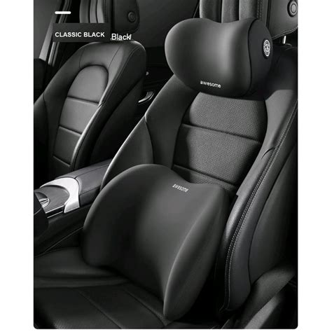 CRENTILA Car Neck and Back Cushion Lumbar Support Pillow for Office ...