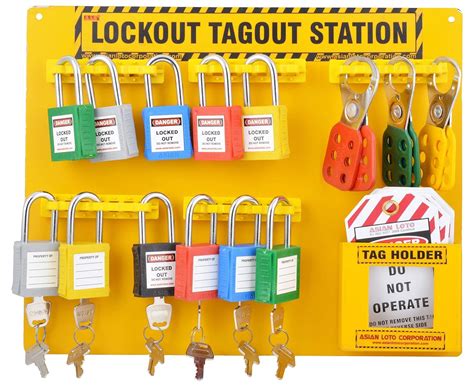 Asian Loto Lockout Tagout Safety Open Padlock Station Without Material ...