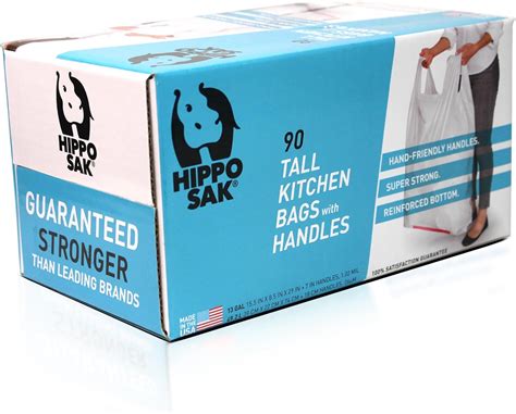 HippoSak Hippo Sak - Tall Kitchen Garbage Bags with Ergonomic India | Ubuy