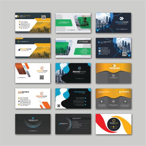 Different type of business cards on Behance