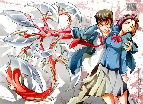 Parasyte HD Wallpaper: Shinichi Izumi & Satomi Murano Anime Action