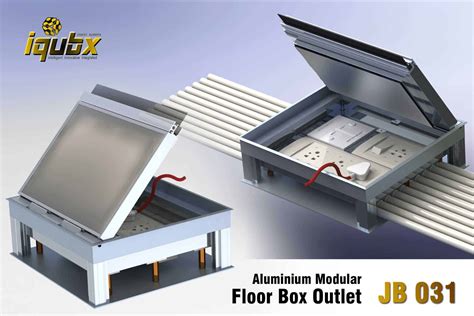 Electrical floor box, Aluminium recessed floor box outlet with sockets