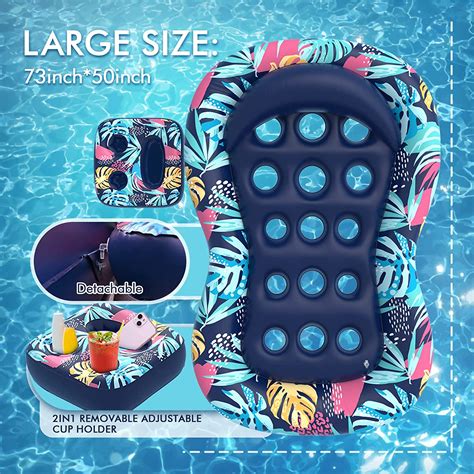 Buy LUSVNEX Pool Lounger Float, 2-in-1 Inflatable Pool Floats Adult ...