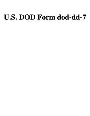 Fillable Online U.S. DOD Form dod-dd-7 Fax Email Print - pdfFiller
