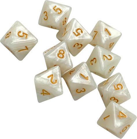 Amazon.com: 10 Pieces D8 Polyhedral Dice Set - 8 Sided Dice with ...