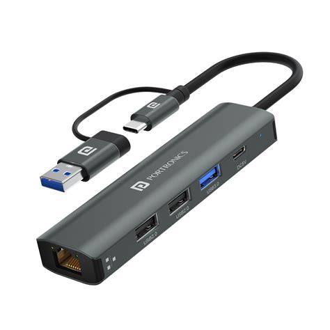 Buy Portronics MPort Edge Fast & Portable 5-in-1 USB-C Hub