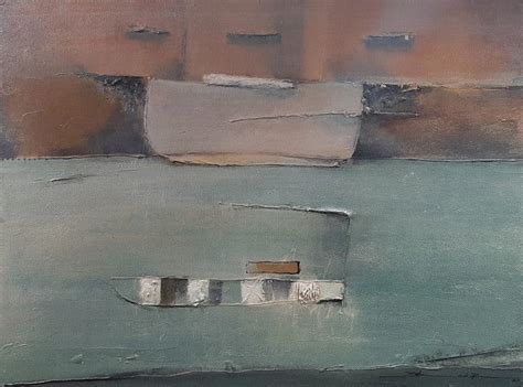 "Untitled 3": Grey Acrylic Painting by Akash Parkande | ArtZolo.com