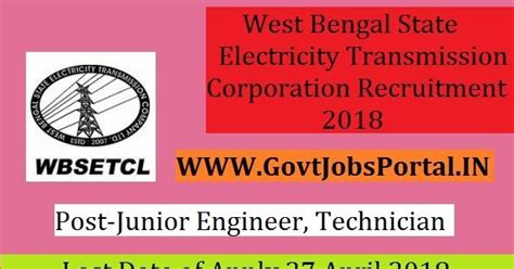 West Bengal State Electricity Transmission Corporation Recruitment 2018 ...