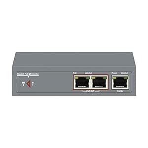 UltraPoE Gigabit 3 Port PoE Switch Extender 10/100/1000Mbps Ethernet 2 ...