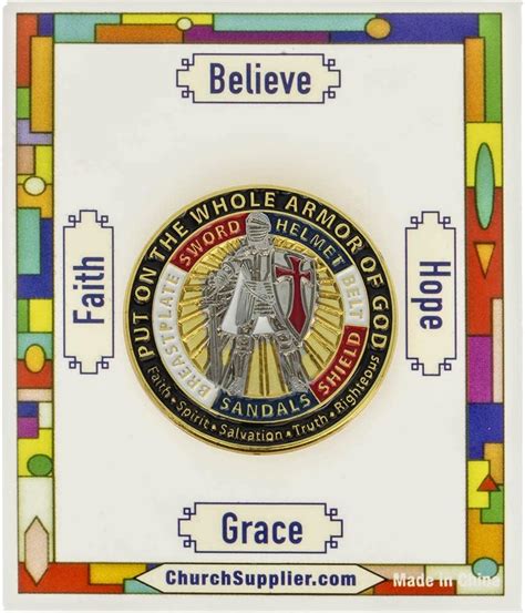 Sterling Gifts Armor of God Lapel Pin, Put on Armor of God. (Value ...