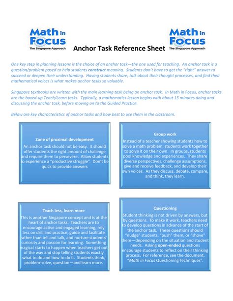 Image result for Performance Task Anchor Chart
