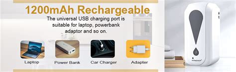 Homehop® ABS Plastic 1200 ml Rechargeable Automatic Hand Sanitizer ...