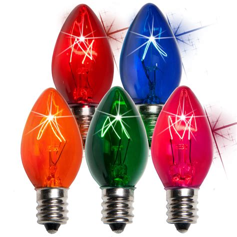 C7 Christmas Light Bulb - C7 Twinkle Multicolor Christmas Light Bulbs ...