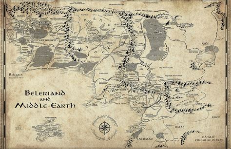 Map Of Middle Earth Explained - Printable Free Templates