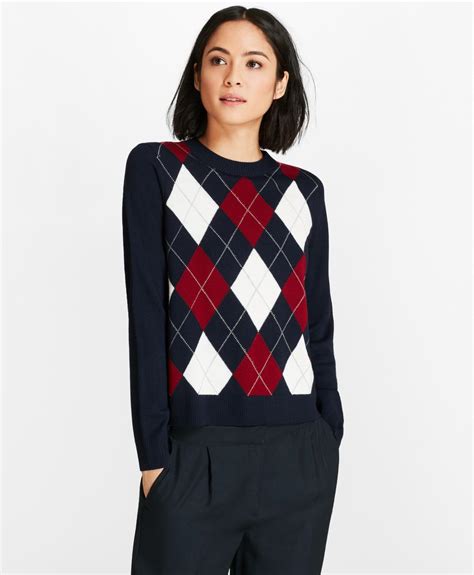 Brooks Brothers Merino Wool Argyle Sweater in Blue - Lyst