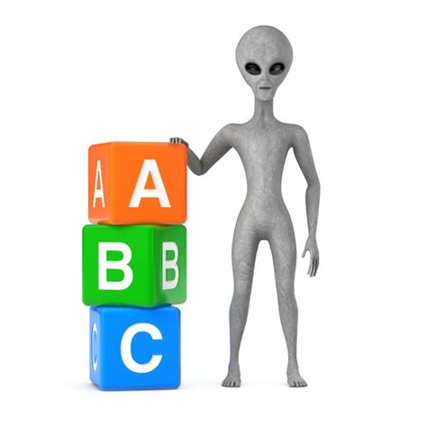 Scary Grey Humanoid Alien Cartoon Character Person Maskottchen mit ...