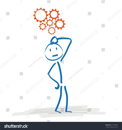 Stick Man Thinking Clip Art