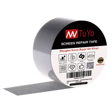 NANTuYo Screen Repair Tape Window Screen Repair Kit 3-Layer Strong Adhesive 2"×180" (15FT ...