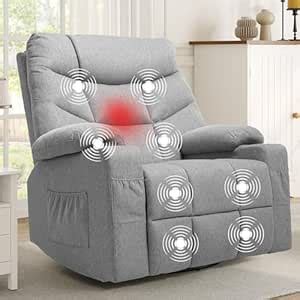 YITAHOME Oversized Recliner for Big and Tall Seniors, 270° Swivel ...