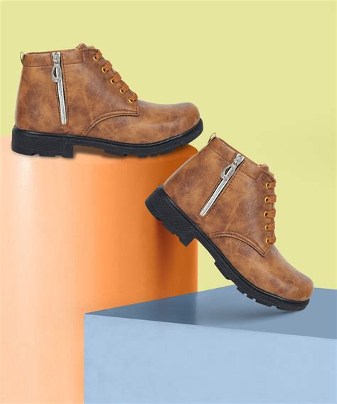 Freeplay Boys Lace-Up Boots with Side Zip