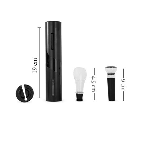Electric Wine Set – Open, Serve and Preserve with Ease | Black ...