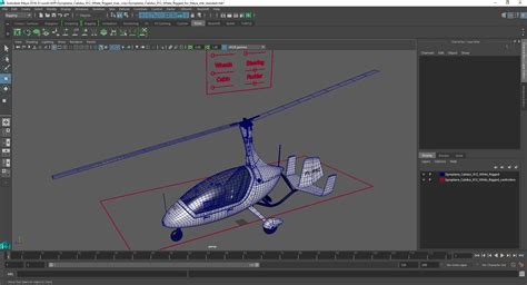 3D Gyroplane Calidus 912 White Rigged for Maya model | 3D Molier ...