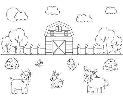 Farm clipart black white Images - Free Download on Freepik