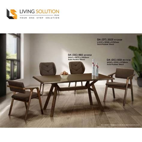 Tobi Solid Wooden Dining Table Set - Living Solution Pte Ltd