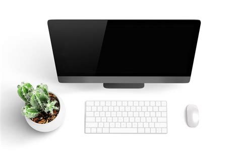 iMac with Keyboard Mockup - Mockup World