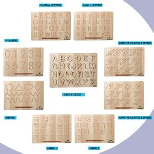 Brucella Wooden Learning Educational Alphabet & Puzzle Tracing Board ...