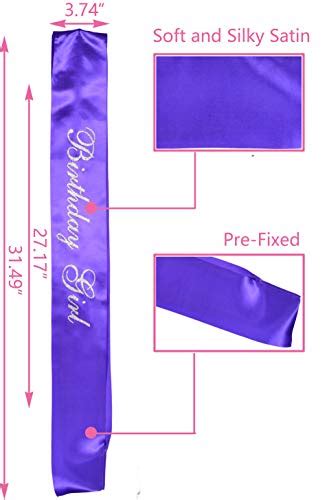 Buy MEANT2TOBE Birthday Girl Sash and Tiara, Birthday Girl Sash and ...