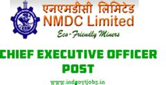NMDC Limited Chief Executive Officer Jobs - Last Date 03/10/2013