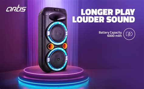 Artis SoundMax 1000 60W Wireless Bluetooth Party Speaker with EQ Mode ...