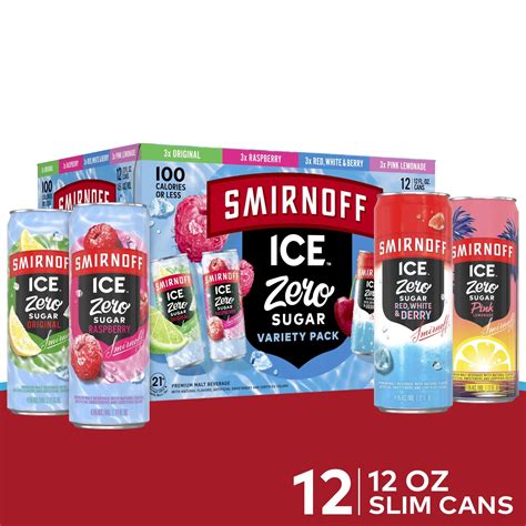 Smirnoff Ice Zero Sugar Paquete Variado 12 Pack 4,5 % de Alcohol ...