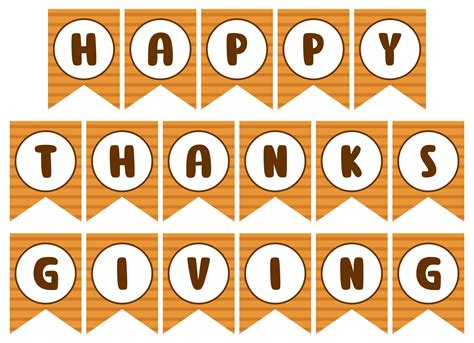 Printable Happy Thanksgiving Banner