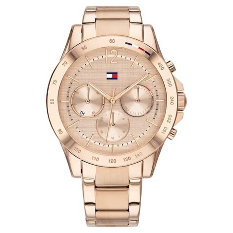 Tommy Hilfiger Womens 38 Mm Haven Carnation Gold Dial Stainless Steel