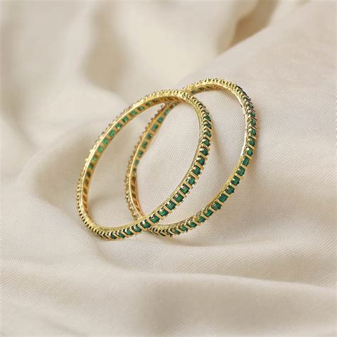 Regal Green Gold 2 Bangles