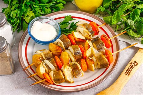Шашлык из рыбы с яблоками - пошаговый рецепт с фото на Повар.ру
