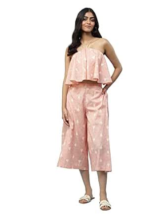 Buy Aarke Ritu Kumar Peach Yarn Dyed Top with Pant Co-Ord Set at Amazon.in
