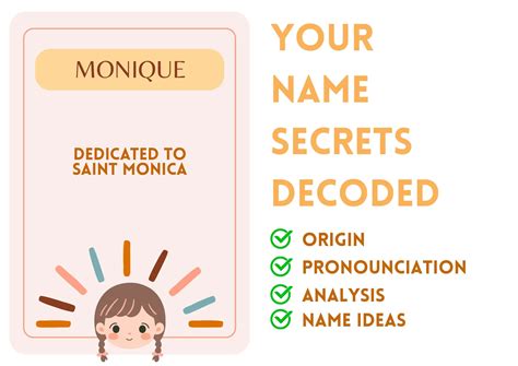 Monique - Christian Girl Name Meaning and Pronunciation