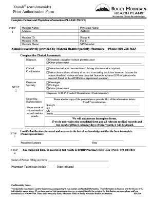 Fillable Online rmhp (enzalutamide) Prior Authorization Form - Rocky ...