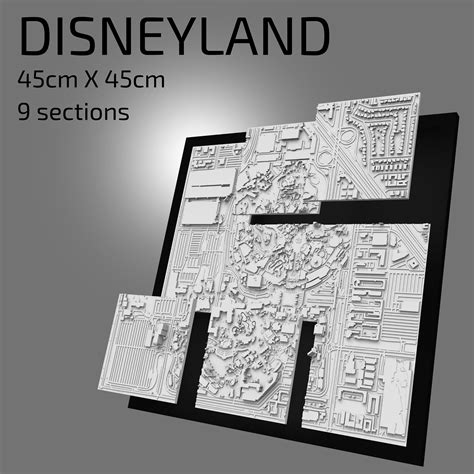 Buy 3D Disneyland | Digital Files | 3D STL File | Disneyland 3D Map ...